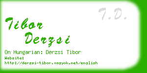 tibor derzsi business card